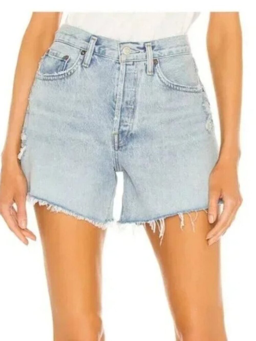 AGOLDE Parker Long Jean Shorts in Parade Size 25